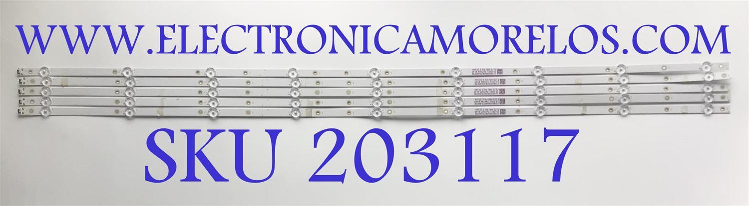 KIT DE LED'S PARA TV VIZIO (5 PIEZAS) / NUMERO DE PARTE LBM550M0901-SE-1 / 210BZ09D0B33LBMC5E / LBM550M0901-SE-1(HF)(0) / PANEL / TPT550U1-QVN05.U REV:S57B1AL / MODELOS V555-G1 / V555-H11 / V555-G1 LTCWYIMV / V555-G1 LTCWYINW / V555-H11 LTCWZHLW